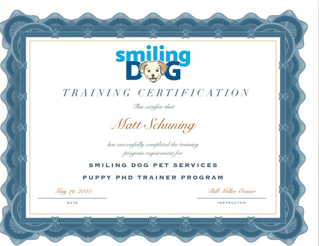 Training Certificate - Matt